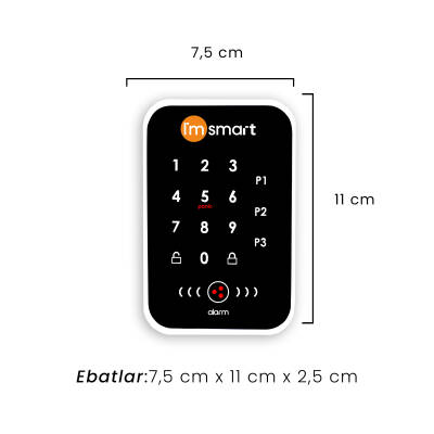 I'm Smart Mini Kapı Alarmı - Darbe Sensörlü Dokunmatik Ekran - 2