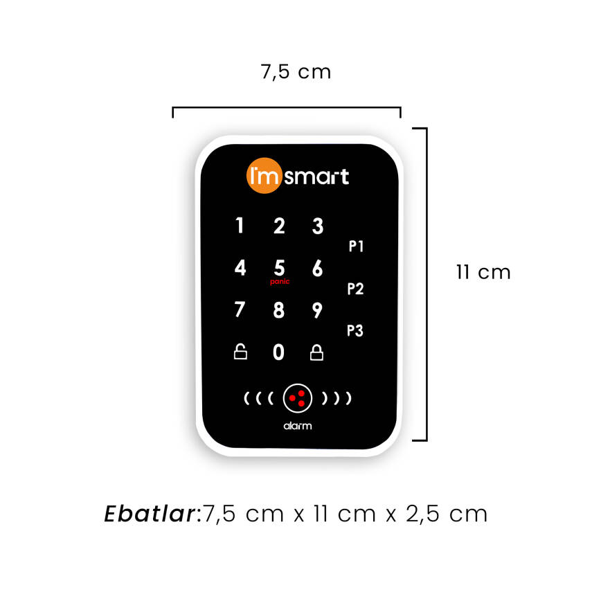 I'm Smart Mini Kapı Alarmı - Darbe Sensörlü Dokunmatik Ekran - 2